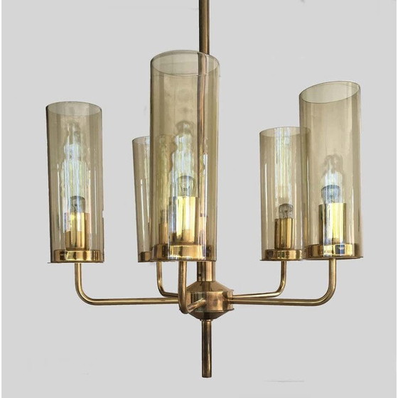 Image 1 of Lustre vintage en laiton par AB Markaryd, Suède 1970