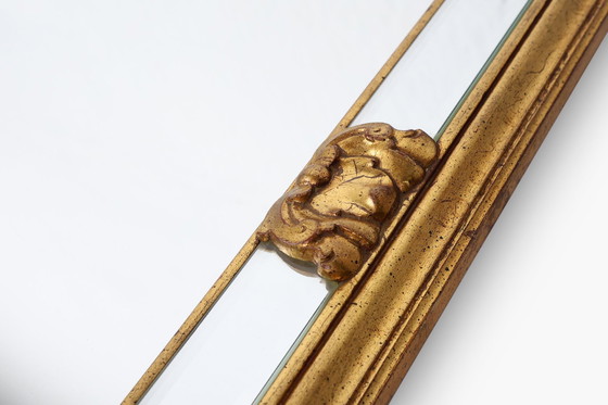 Image 1 of Grand miroir doré, Belgique, années 1950