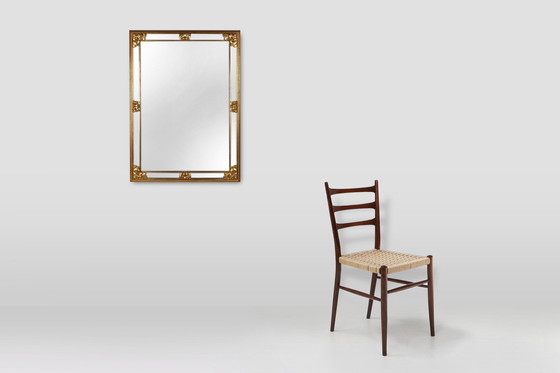 Image 1 of Grand miroir doré, Belgique, années 1950