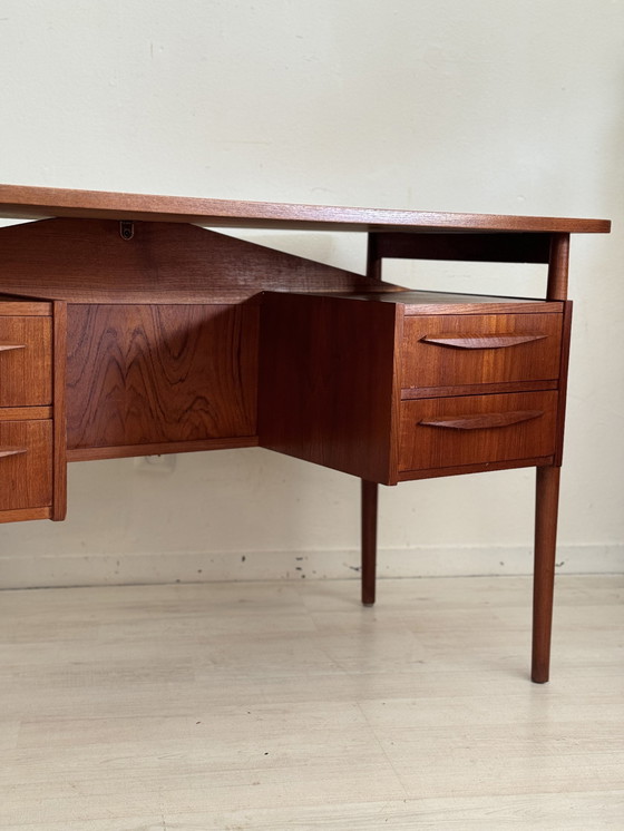 Image 1 of Bureau vintage en teck Gunnar Nielsen Tibergaard