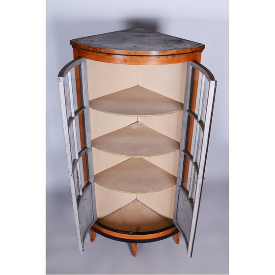 Image 1 of Vitrine d'angle Biedermeier en cerisier, Tchécoslovaquie, années 1840
