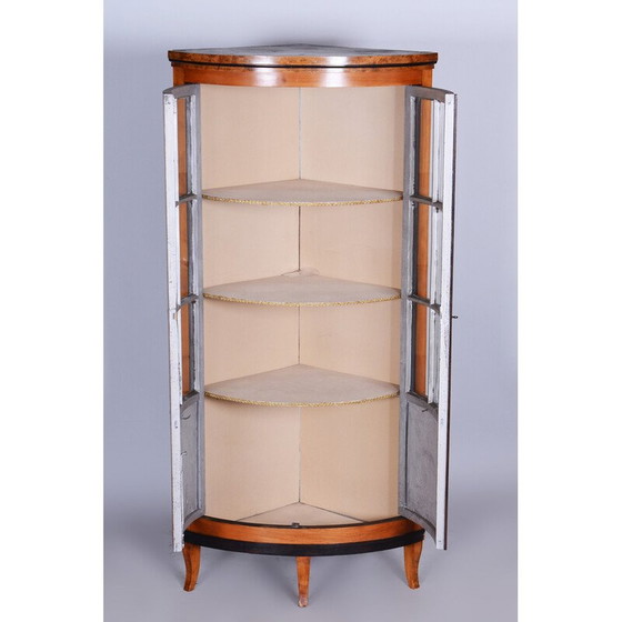 Image 1 of Vitrine d'angle Biedermeier en cerisier, Tchécoslovaquie, années 1840