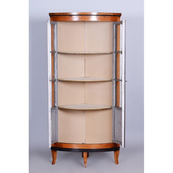 Image 1 of Vitrine d'angle Biedermeier en cerisier, Tchécoslovaquie, années 1840