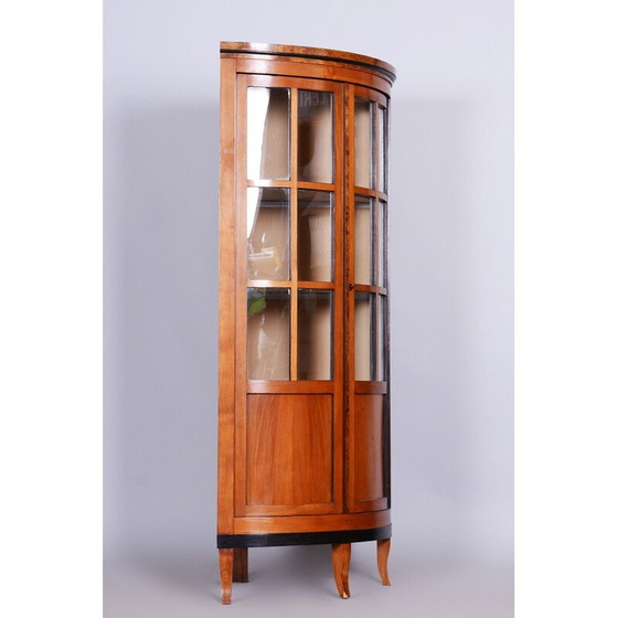 Image 1 of Vitrine d'angle Biedermeier en cerisier, Tchécoslovaquie, années 1840