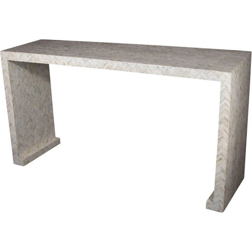 Console vintage en marqueterie d'os