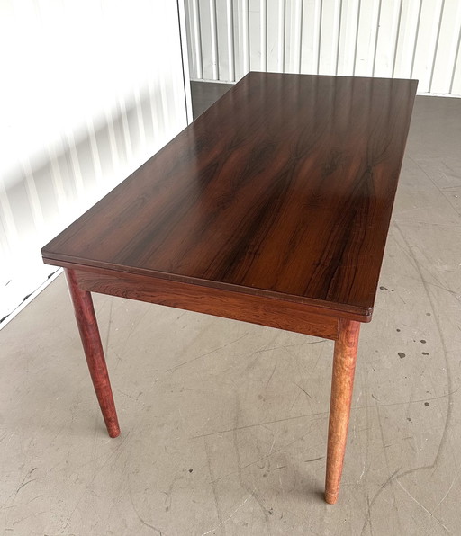 Grande table de salle à manger en bois de rose, 1960, extensible