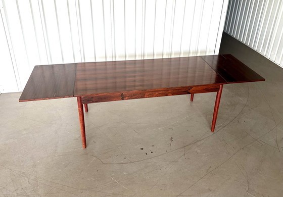 Image 1 of Grande table de salle à manger en bois de rose, 1960, extensible