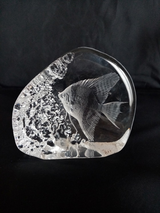 Image 1 of Pièce Déco Cristal Suédoise Design by Mats Jonasson 70s