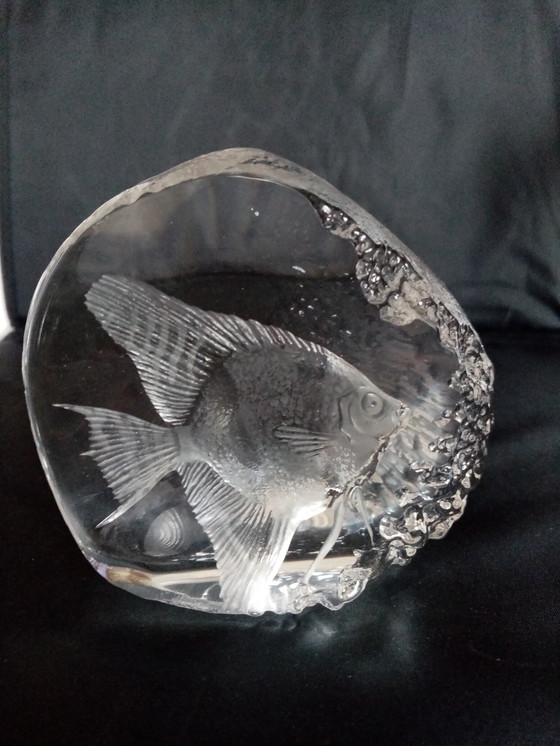 Image 1 of Pièce Déco Cristal Suédoise Design by Mats Jonasson 70s