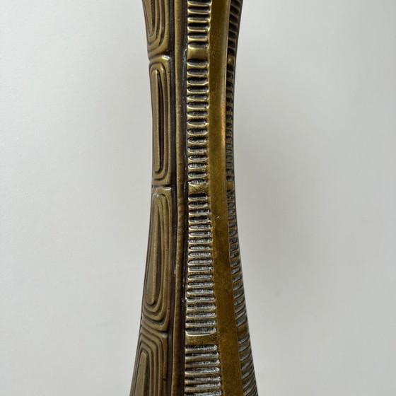 Image 1 of Lampe de table vintage en laiton et verre opalin par Sonja Katzin pour Asea, Suède années 1950