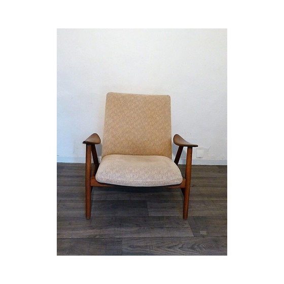 Image 1 of Fauteuil vintage scandinave en teck massif Danemark années 50