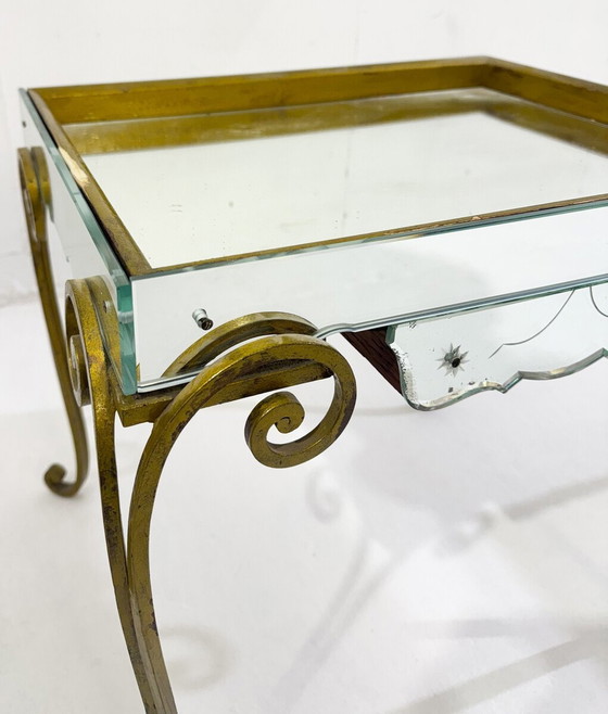 Image 1 of Paire de tables d'appoint en verre et laiton, années 1940