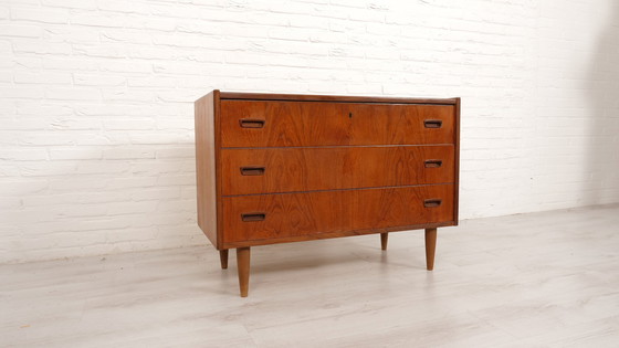 Image 1 of Commode Vintage | Teck | 3 Tiroirs