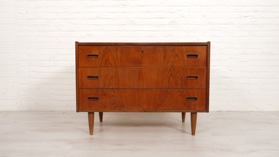 Image 1 of Commode Vintage | Teck | 3 Tiroirs