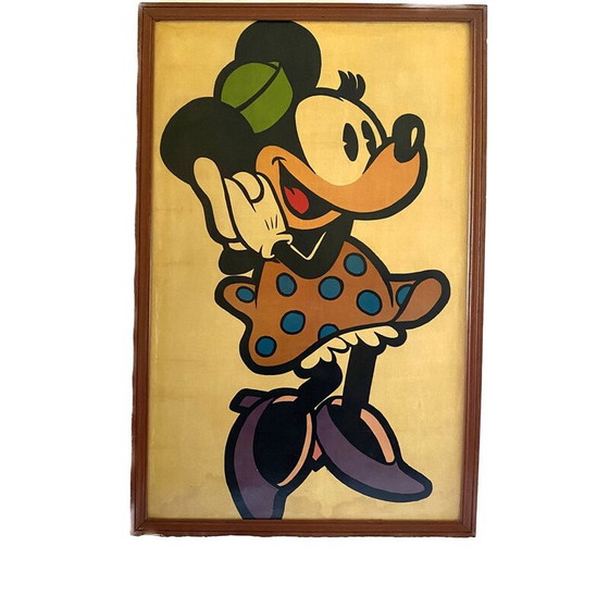 Image 1 of Poster encadré vintage Minnie Mouse, France 1960s