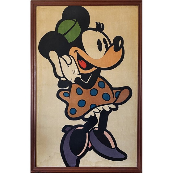 Image 1 of Poster encadré vintage Minnie Mouse, France 1960s