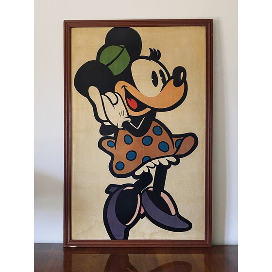 Image 1 of Poster encadré vintage Minnie Mouse, France 1960s