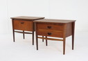 Ensemble de 2 tables de nuit Wébé Louis Van Teeffelen 'Beek En Donk' Vintage