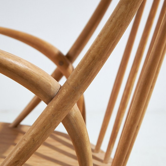 Image 1 of Fauteuil à bascule vintage en hêtre "IW3" par Illum Wikkelsø pour Niels Eilersen, 1960