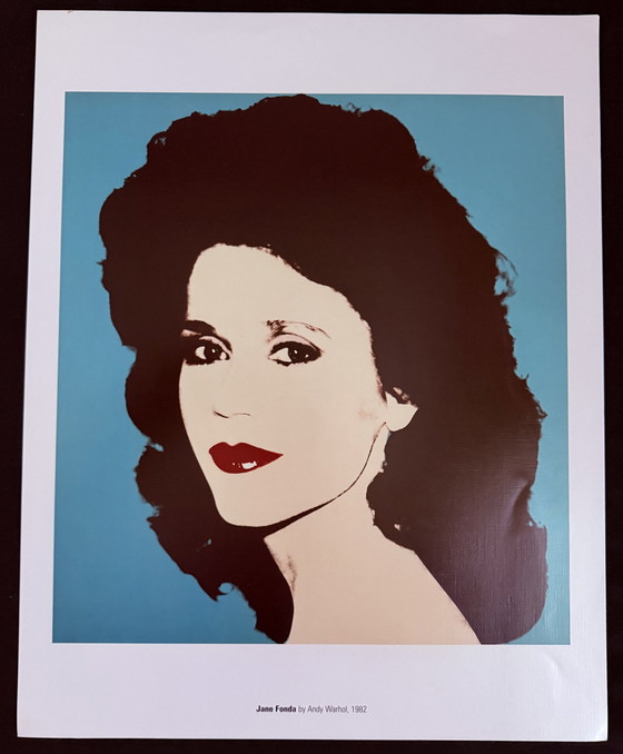 Image 1 of Andy Warhol : "Jane Fonda, 1982".  ©2007 Fondation Andy Warhol pour les arts visuels, New York.