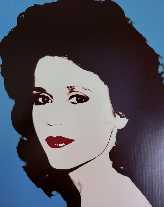 Image 1 of Andy Warhol : "Jane Fonda, 1982".  ©2007 Fondation Andy Warhol pour les arts visuels, New York.