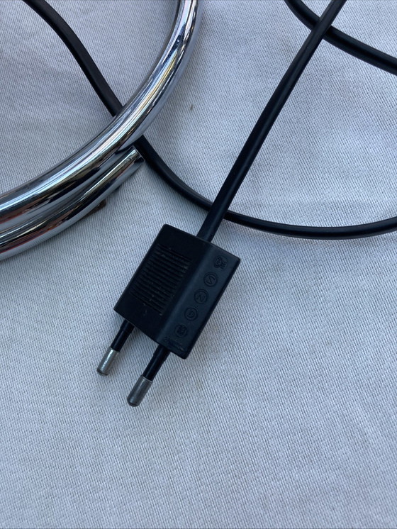 Image 1 of Lampe À Poser En Métal, Chromée Et Globe En Verre Space Age 70