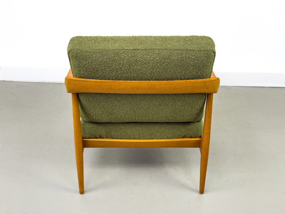 Image 1 of Chaise Lounge En Teck Et Bouclé Par Knoll Antimott, 1960S