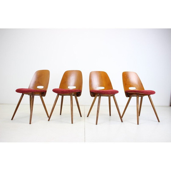 Image 1 of Ensemble de 4 chaises de salle à manger vintage par Frantisek Jirak pour Tatra, Tchécoslovaquie années 1960
