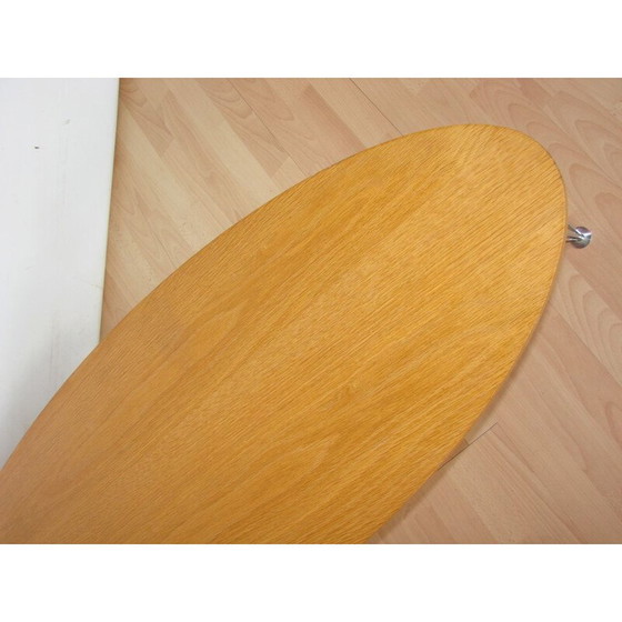 Image 1 of Table basse vintage en métal et chêne, 1980