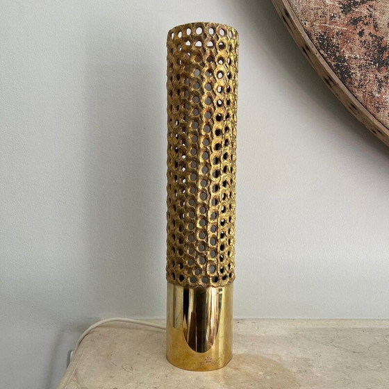 Image 1 of Lampe de table vintage en laiton par Pierre Forssell pour Skultuna, Suède 1950