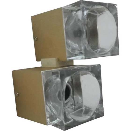 Image 1 of Lampe murale vintage italienne Cubis par Gaetano Sciolari - 1970