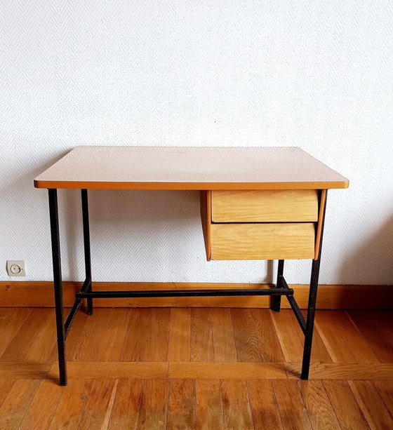 Image 1 of Bureau Et Chaise En Formica 1960