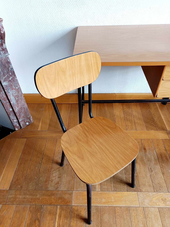 Image 1 of Bureau Et Chaise En Formica 1960