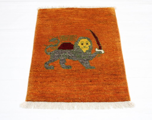 Tapis persan original noué à la main Gabbeh 90 X 60 cm Nouveau tapis