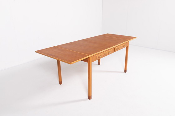 Image 1 of Table à rallonge Mid Century David Rosen de Nordiska Kompaniet, Suède 1950's