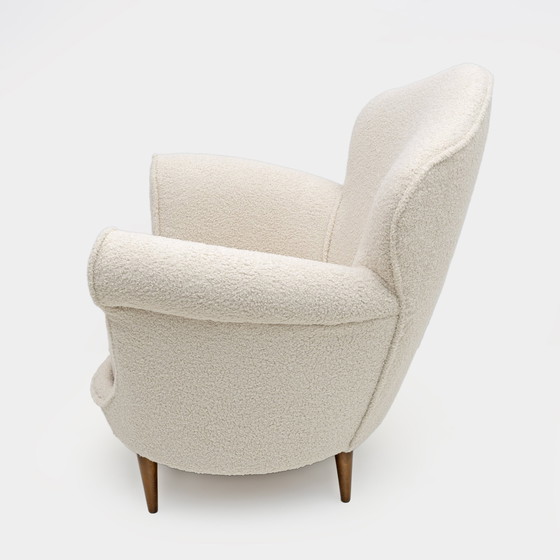 Image 1 of Fauteuil Bouclè italien moderne du Mid Century, 1950S