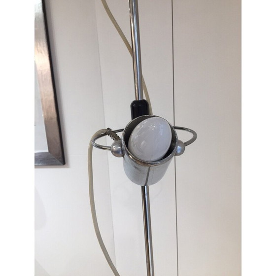 Image 1 of Lampadaire vintage avec 3 lumières adaptables et base en spirale, Italie 1960