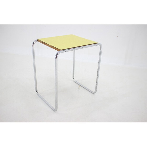 Image 1 of Table d'appoint vintage en tube chromé, Tchécoslovaquie 1960