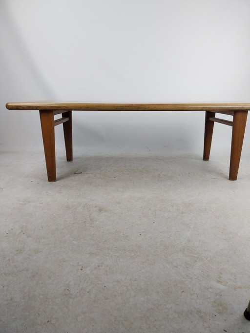 1 X Table basse danoise en teck et hêtre 1970's