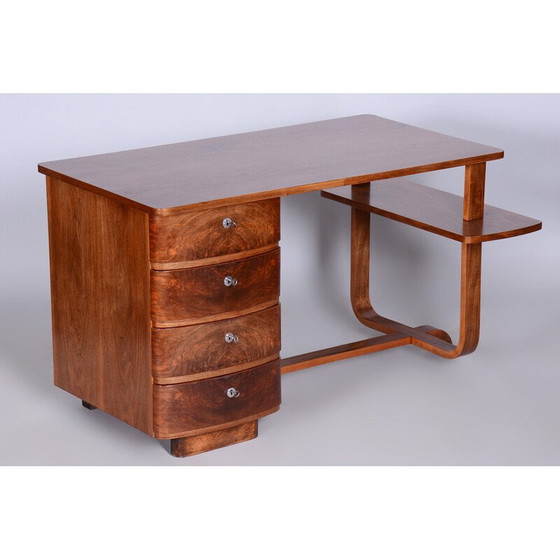 Image 1 of Bureau Art Déco vintage en noyer par Jindrich Halabala, années 1920