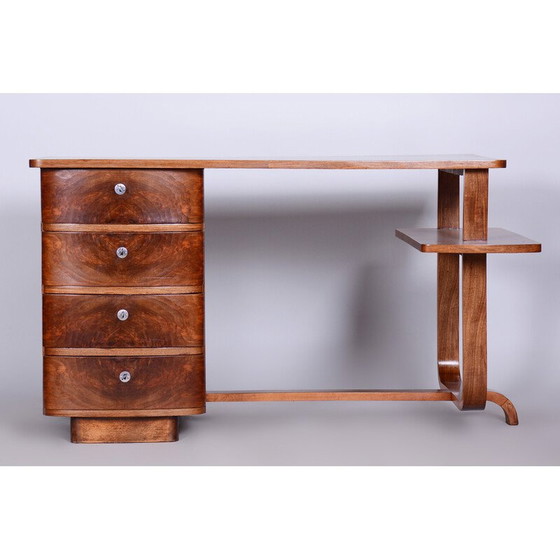 Image 1 of Bureau Art Déco vintage en noyer par Jindrich Halabala, années 1920
