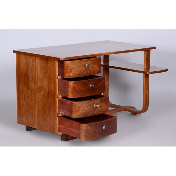 Image 1 of Bureau Art Déco vintage en noyer par Jindrich Halabala, années 1920