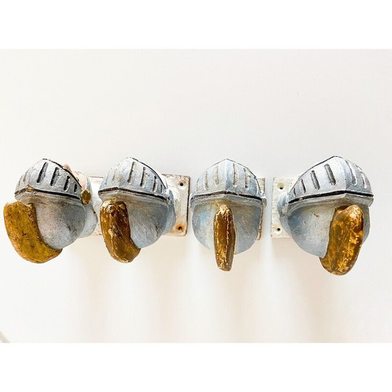 Image 1 of Lot de 4 marionnettes siciliennes vintage en résine et peintes à la main, Italie 1980