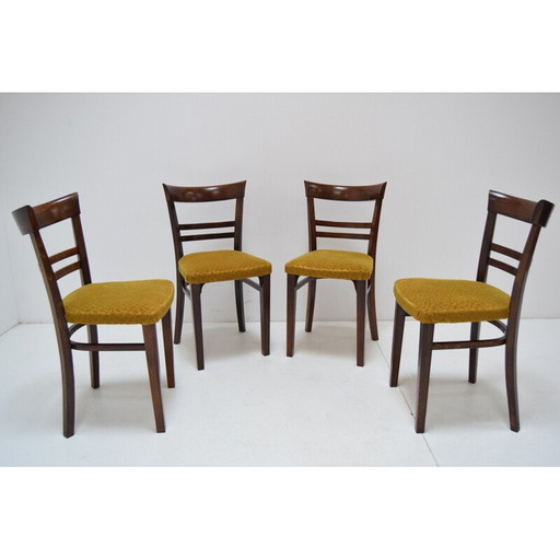 Ensemble de 4 chaises de salle à manger Art Déco par Fische 1930s