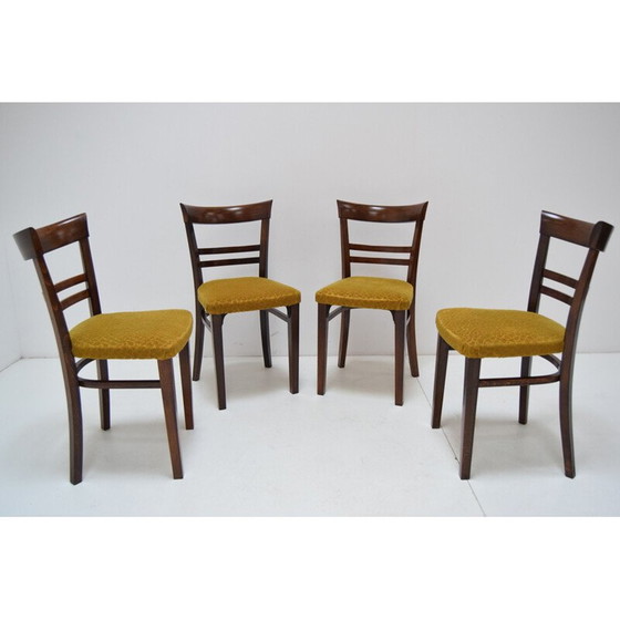 Image 1 of Ensemble de 4 chaises de salle à manger Art Déco par Fische 1930s