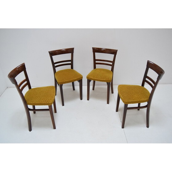 Image 1 of Ensemble de 4 chaises de salle à manger Art Déco par Fische 1930s