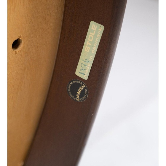 Image 1 of Fauteuil vintage en palissandre et cuir noir, danois, années 1976