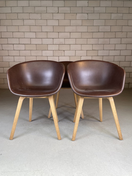 Image 1 of 3X Hay About A Chair Chaise Aac23 Cuir marron