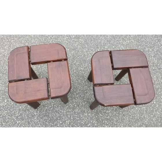 Image 1 of Paire de tabourets vintage par Olof Ottelin pour Stockmann, Finlande 1958s