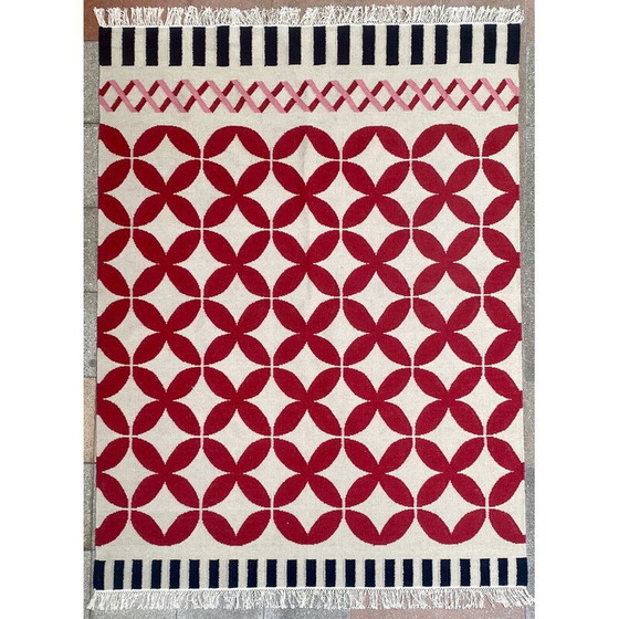Image 1 of Tapis vintage en laine Kilim Catania par Sandra Figuerola pour Gan, 2010